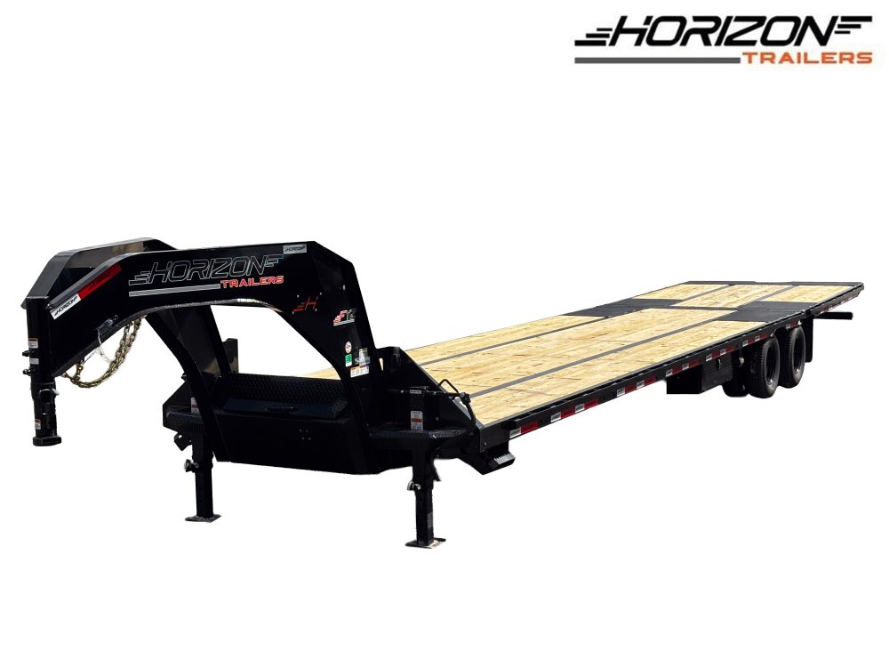 40' FYZ Gooseneck Flat deck Hydraulic Dovetail 12K Axles