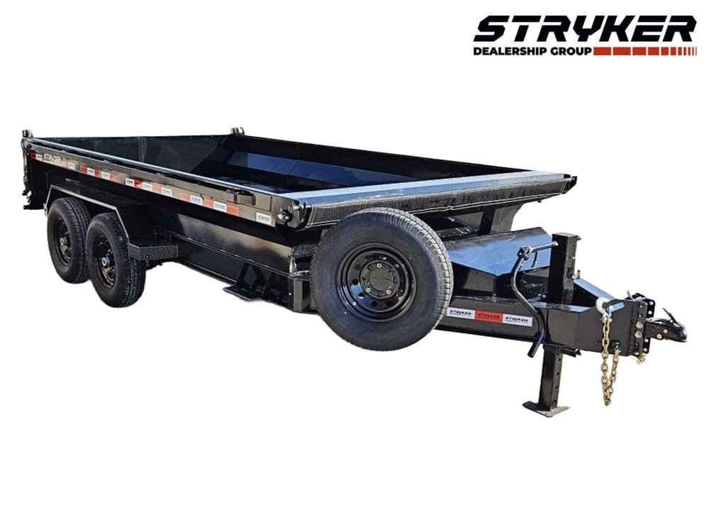16' Stryker EDT Bumper Pull Dump Trailer 20" Side Walls - (2) 7k Axles
