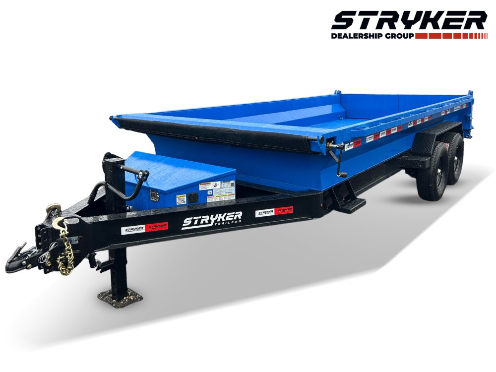16' Stryker EDT Bumper Pull Dump Trailer 20" Side Walls - (2) 7k Axles