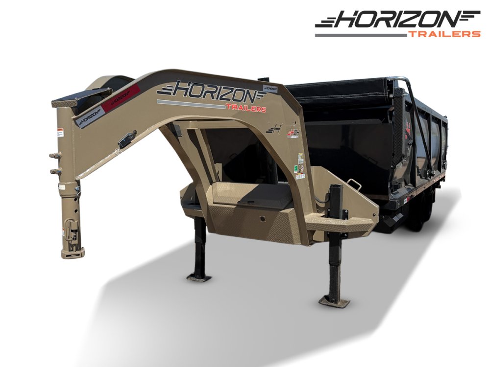 20 Horizon HZH Gooseneck Dump Trailer 48" Side Walls Hydraulic Jacks - (2) 12k Axles
