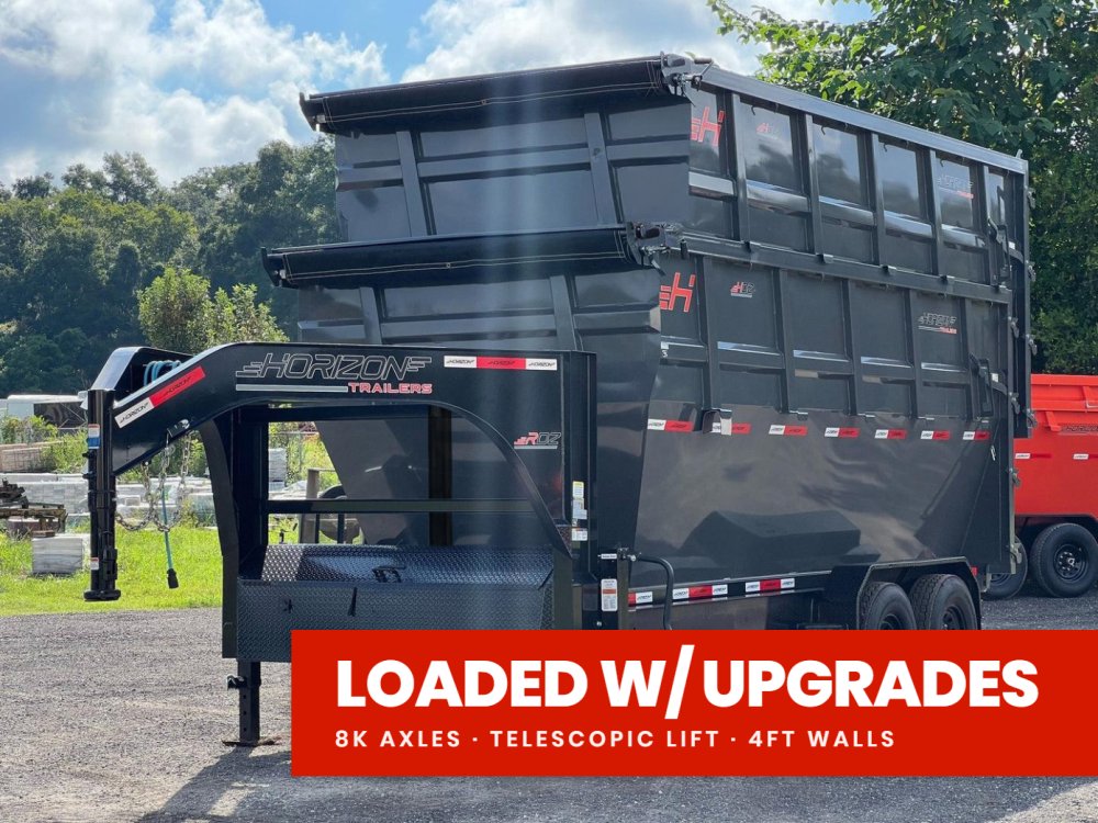 Horizon 16' RDZ GN Roll off Bundle (2) 8k Axles + 2 Bins w/ 6' Walls