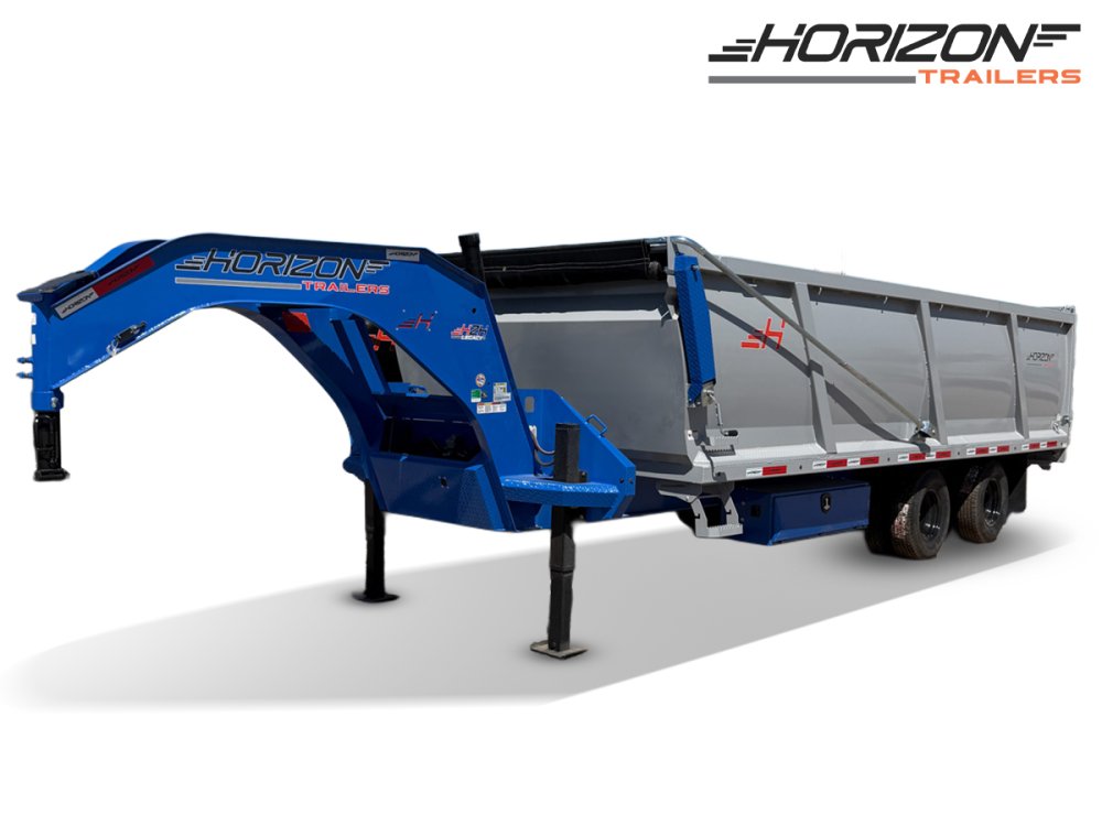 20 Horizon HZH Gooseneck Dump Trailer 48" Side Walls Hydraulic Jacks - (2) 12k Axles
