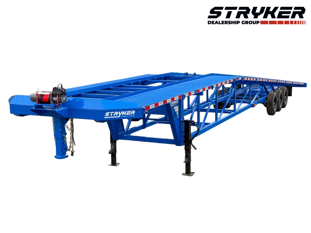 50' Wedge Car Hauler (3) 7k Axles - Winch - 14ply Tires plus Spare - 10' Aluminum Ramps