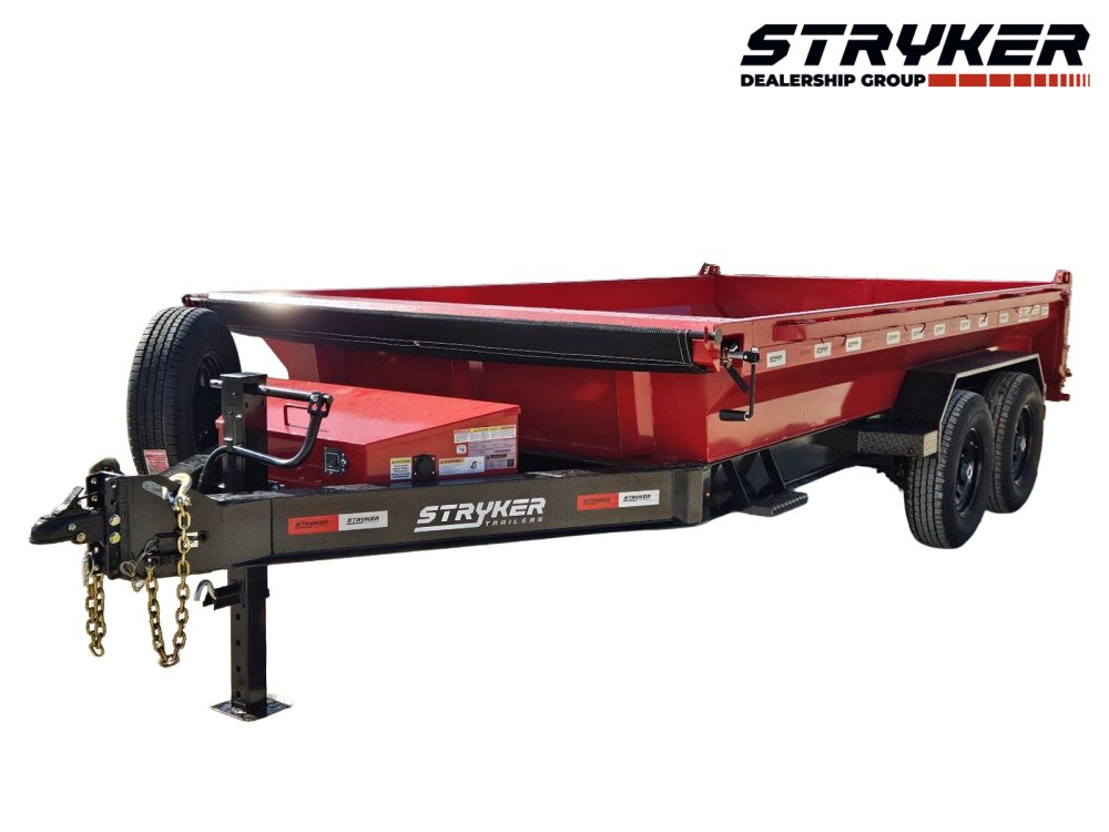 14' Stryker EDT Bumper Pull Dump Trailer 20" Side Walls - (2) 7k Axles