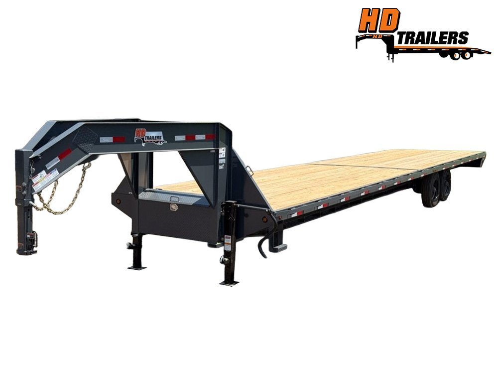 40' HD Hotshot (2) 10k Axles Straight Deck, DERATED Non-CDL 18 Ply Super Singles - Charcoal