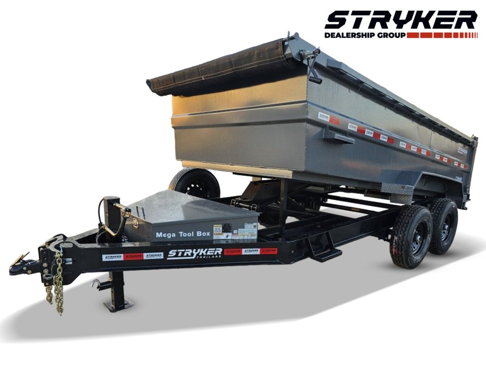 14' Stryker SDT Bumper Pull Dump Trailer 36" Side Walls - (2) 7k Axles
