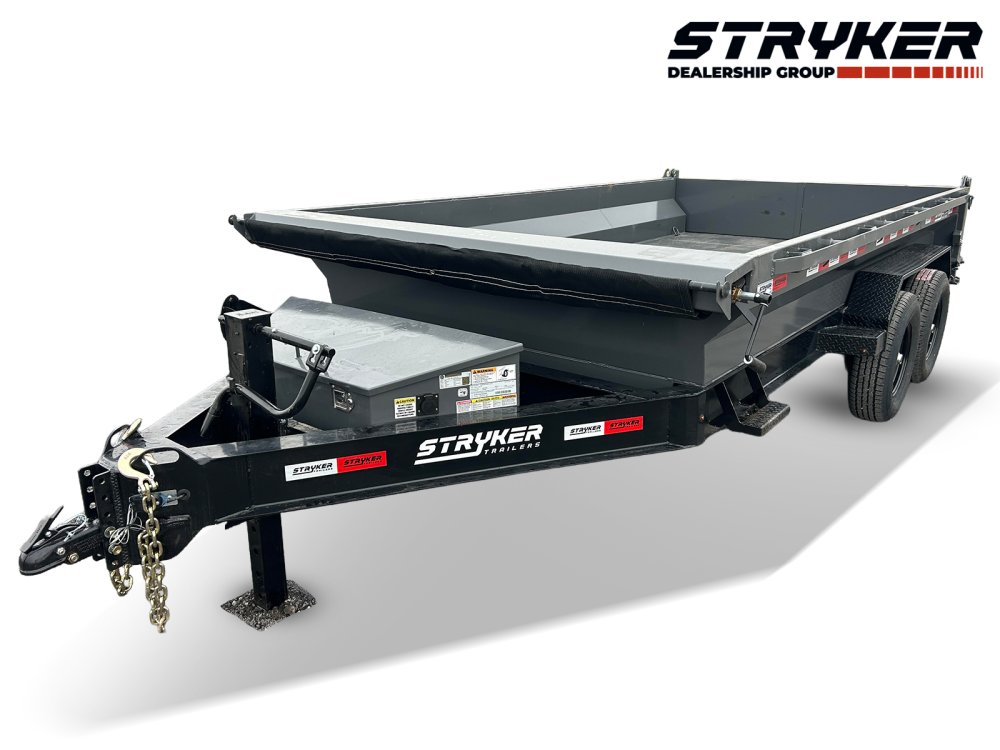 14' Stryker EDT Bumper Pull Dump Trailer 20" Side Walls - (2) 7k Axles