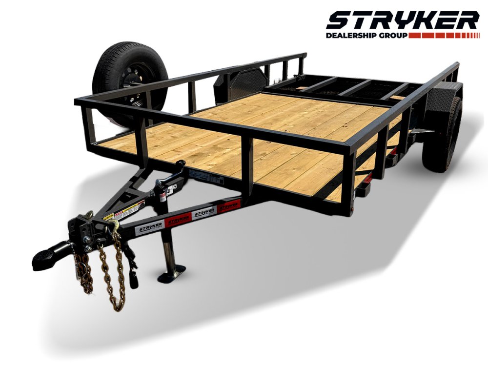 12' Utility Trailer (1) 3.5K Axle, 77" Wide 4' Gate