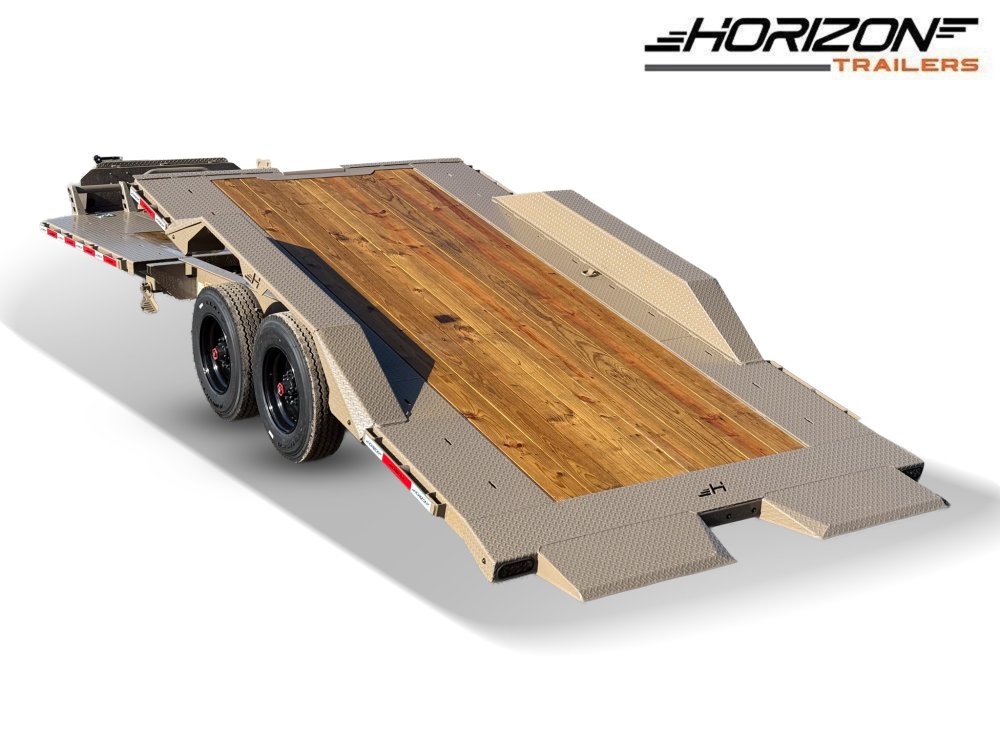 24' Tilt Equipment Trailer Bumper Pull 102" Wide (2) 10K Axles