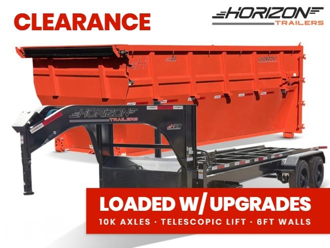 Horizon 16' HRD GN Roll off Bundle (2) 10k Axles + Bin 6' Walls