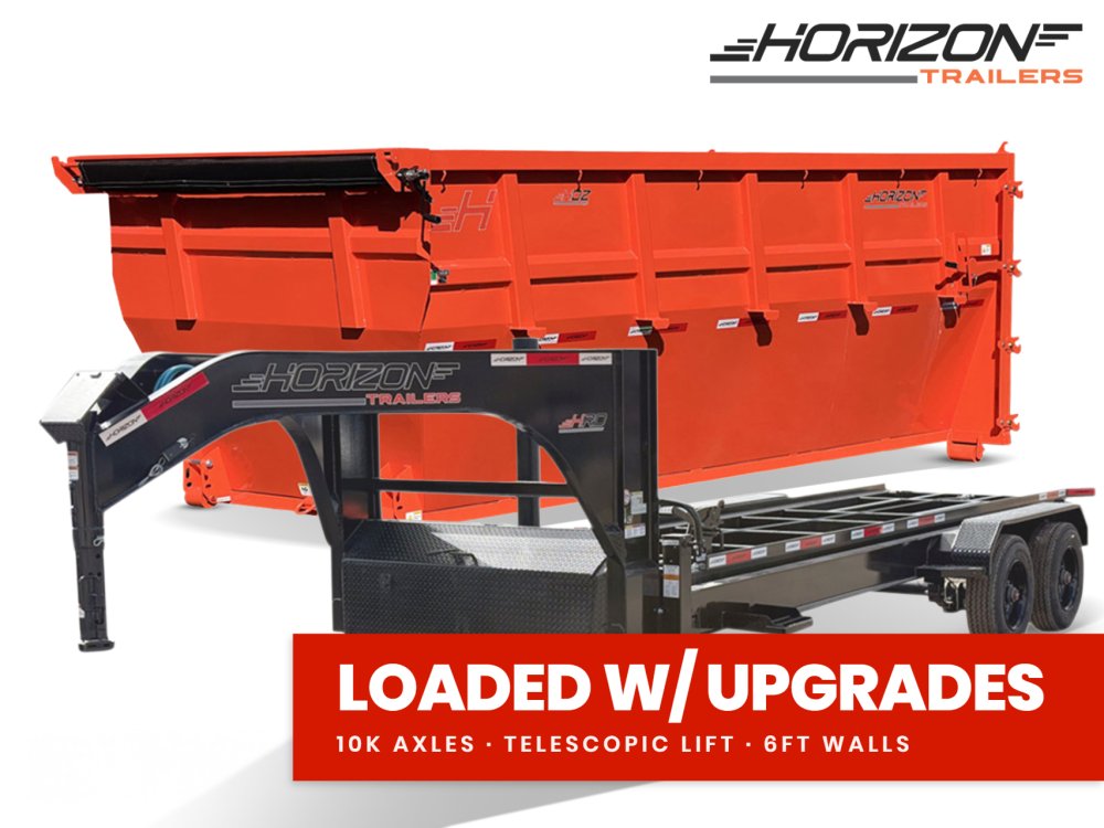 Horizon 16' HRD GN Roll off Bundle (2) 10k Axles + Bin 6' Walls
