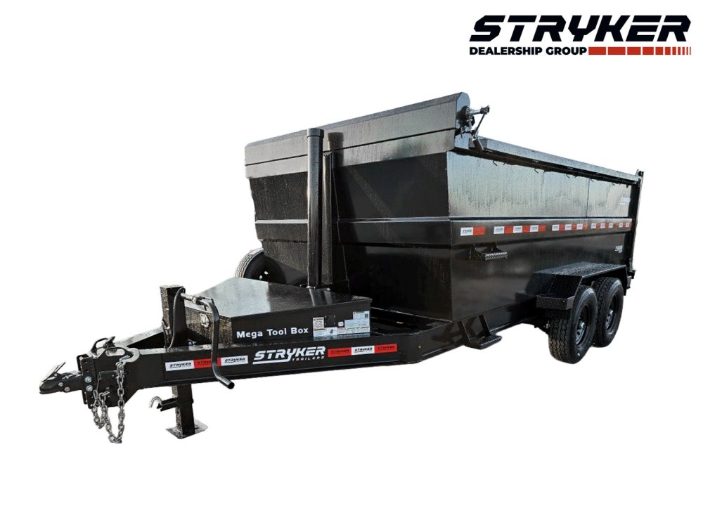 14' Stryker SDT Bumper Pull Dump Trailer 48" Side Walls - (2) 7k Axles