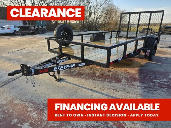 14' Utility Trailer (1) 3.5K Axle, 77" Wide 4' Gate