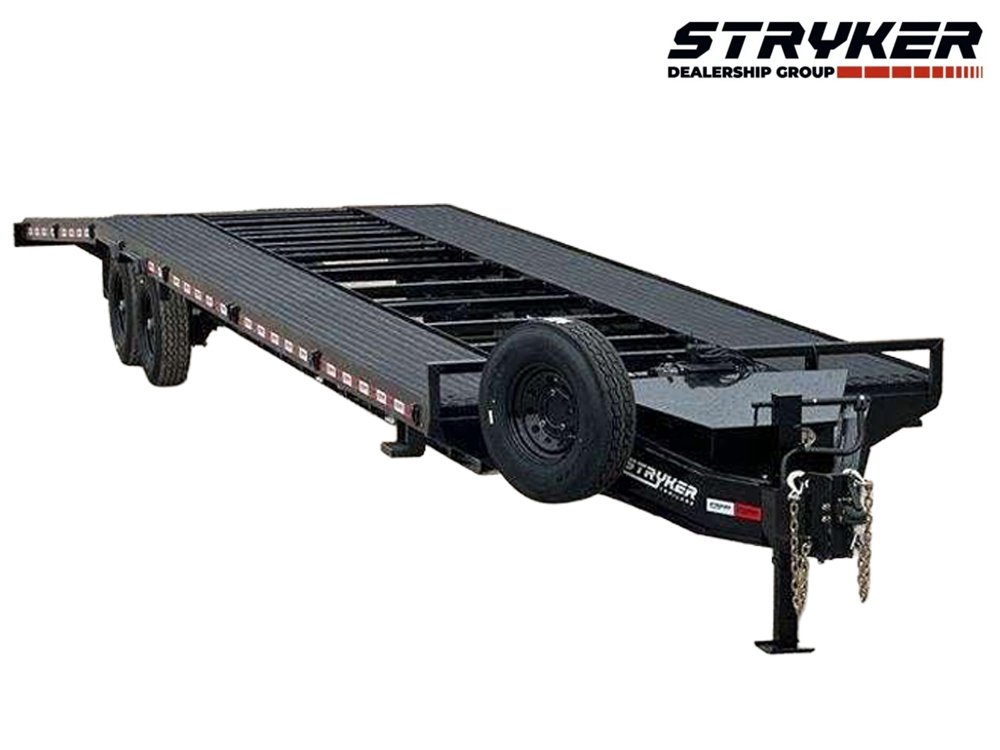 36' Stryker Bumper Pull Mesh Deck Multi Car Hauler - (2) 8k Axles