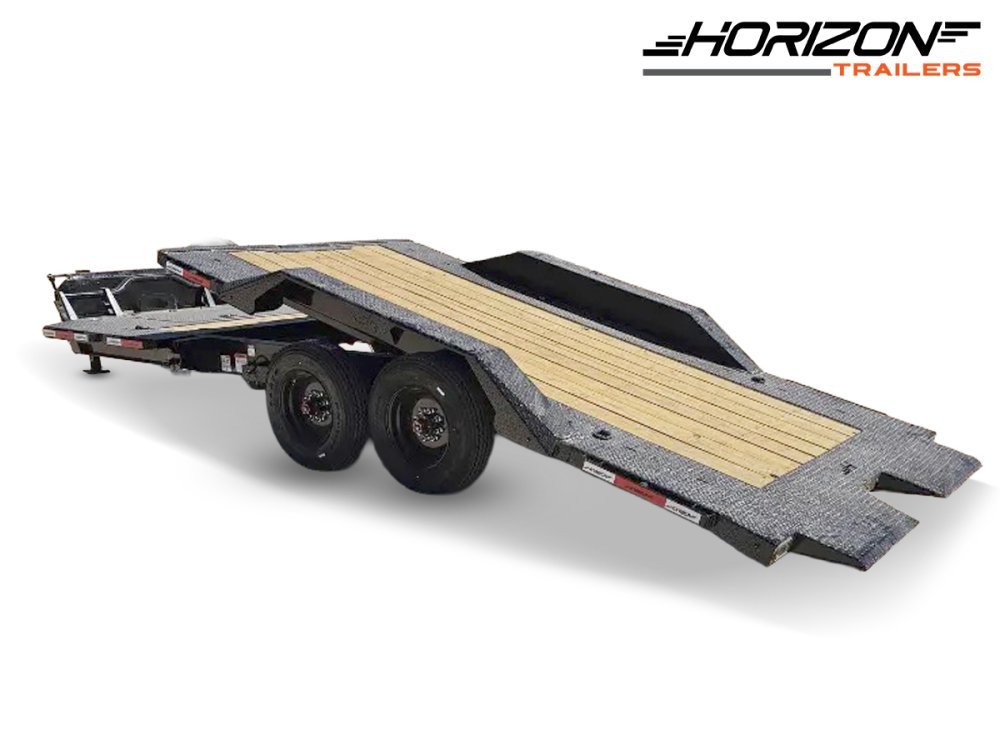 22' Horizon HET Bumper Pull Equipment Tilt Trailer Drive Over Fenders - (2) 10K Axles