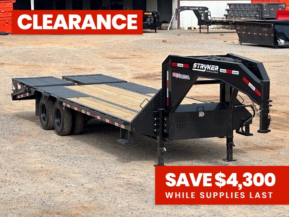 25' Stryker Gooseneck (2) 10K Axles Mega Ramps Dual Wheels
