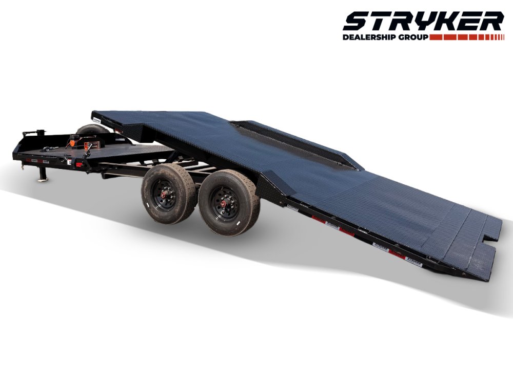 24' Tilt Trailer Drive Over Fenders, Steel Floor, 8K Axles