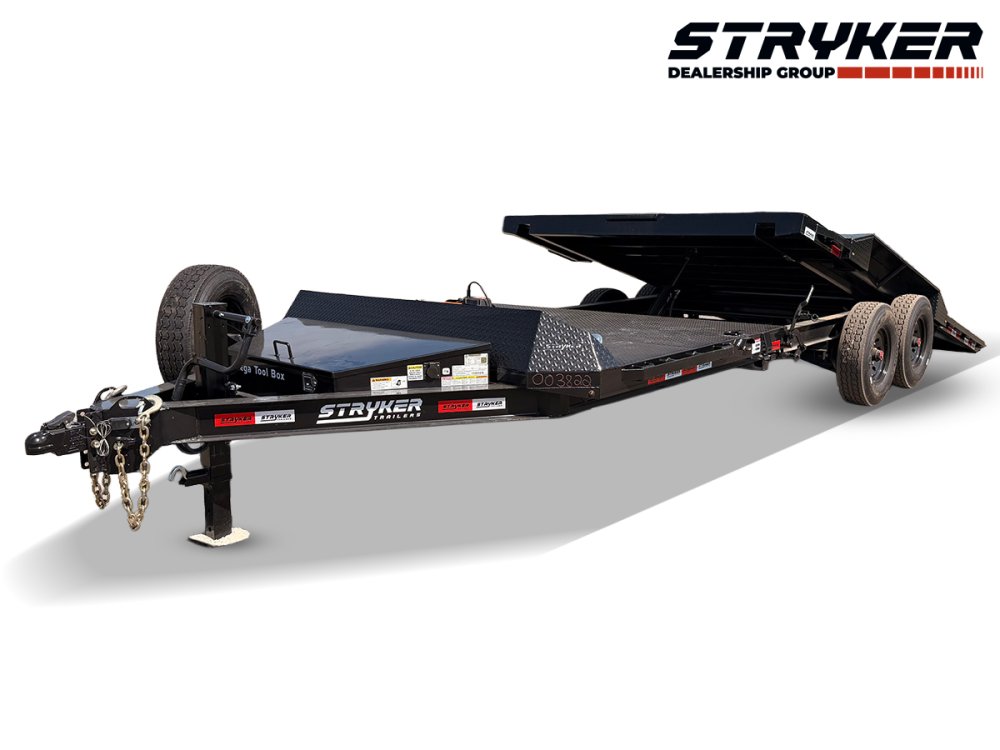 24' Tilt Trailer Drive Over Fenders, Steel Floor, 8K Axles