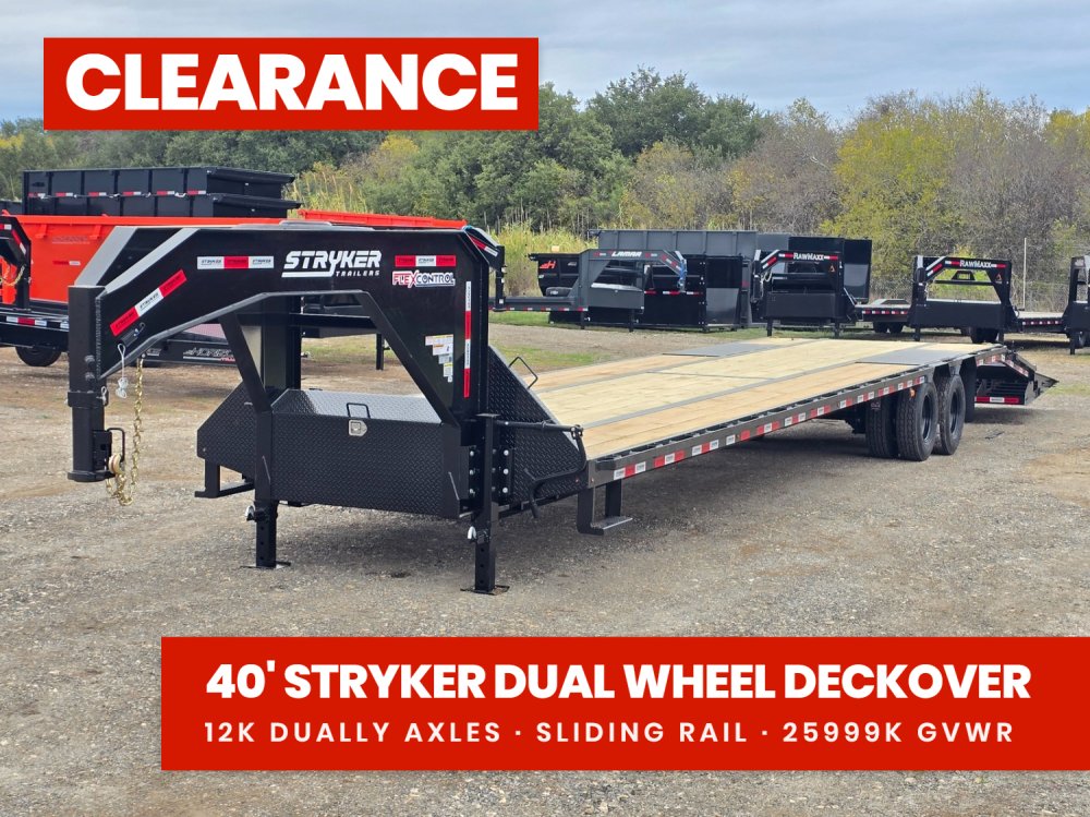 40' Stryker Gooseneck (2) 12K Axles Mega Ramps Dual Wheels