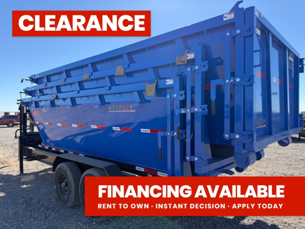 Horizon 16' RDZ GN Roll off Bundle (2) 7k Axles + 3 Bins w/ 4' Walls