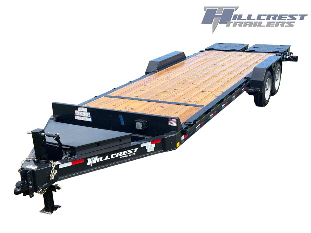 24' I-Beam Equipment Trailer Mega Ramps BP - 8k Axles - 17.6k