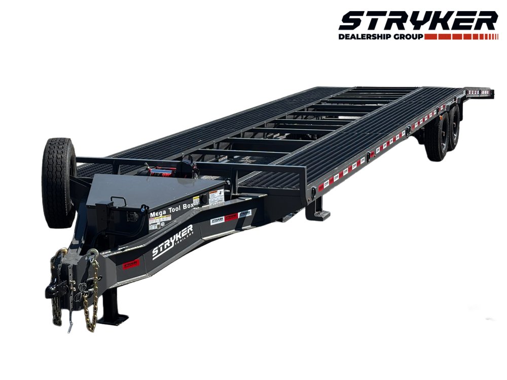 36' Stryker Bumper Pull Mesh Deck Multi Car Hauler - (2) 8k Axles