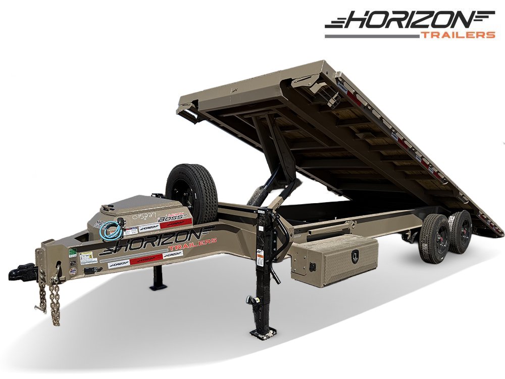 24' Horizon FFT Bumper Pull Full Deckover TIlt Trailer - (2) 10K Axles