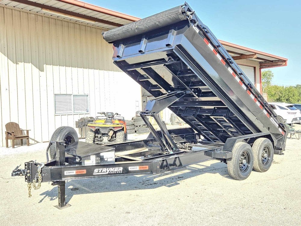 16' Stryker EDT Bumper Pull Dump Trailer 20" Side Walls - (2) 7k Axles