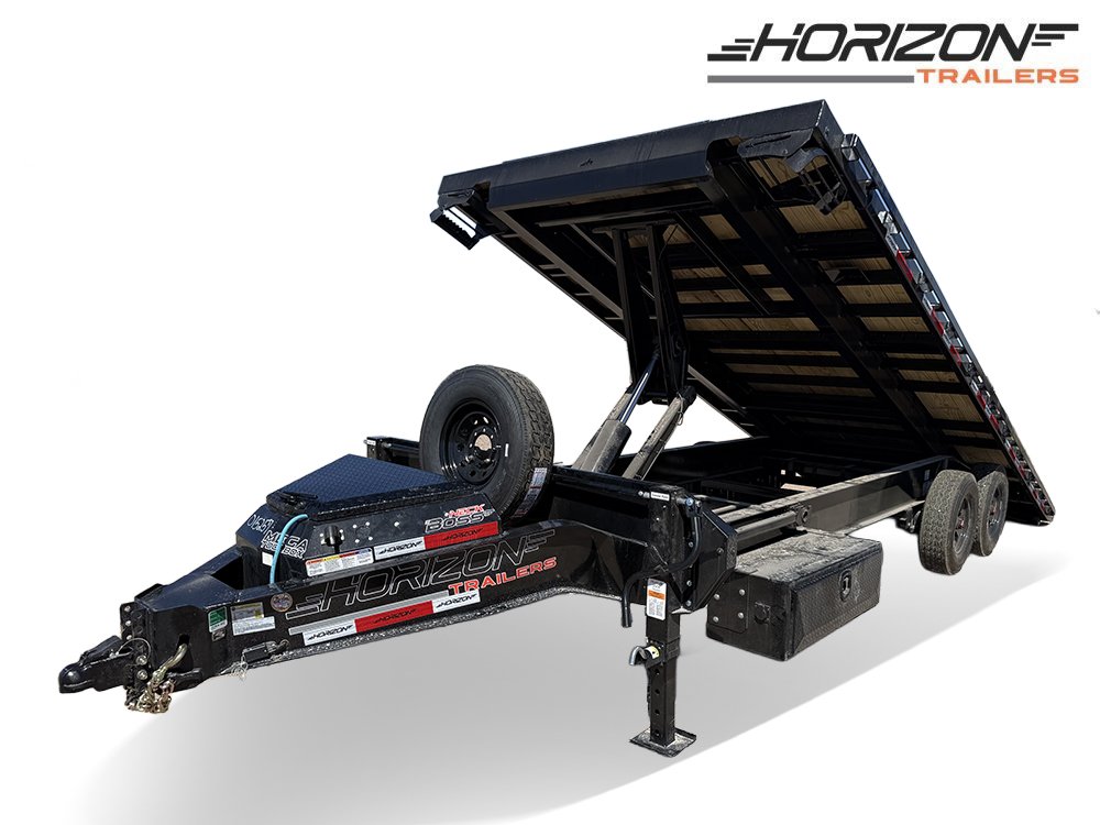 22' Horizon FFT Bumper Pull Full Deckover TIlt Trailer - (2) 8K Axles