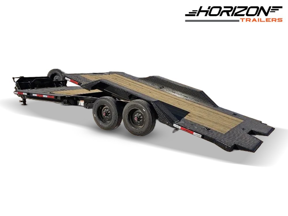 24' Horizon HET Bumper Pull Equipment Tilt Trailer Drive Over Fenders - (2) 10K Axles