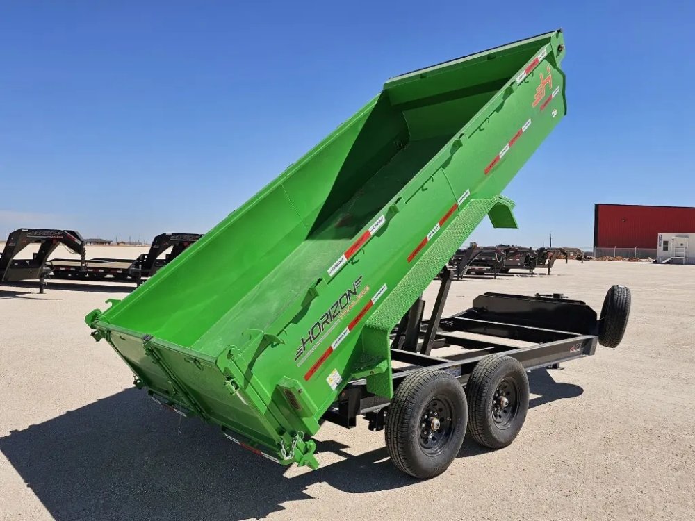 14' Horizon LZ7 Bumper Pull Dump Trailer 30" Side Walls - (2) 7K Axles