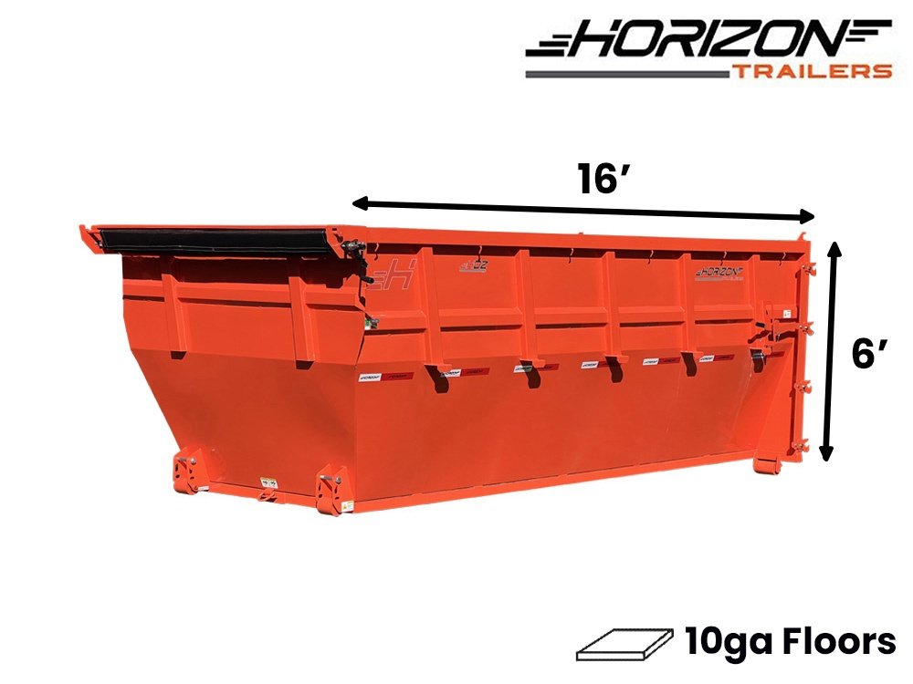 16' Horizon HDZ Roll Off Bin 6' Wall + Tarp