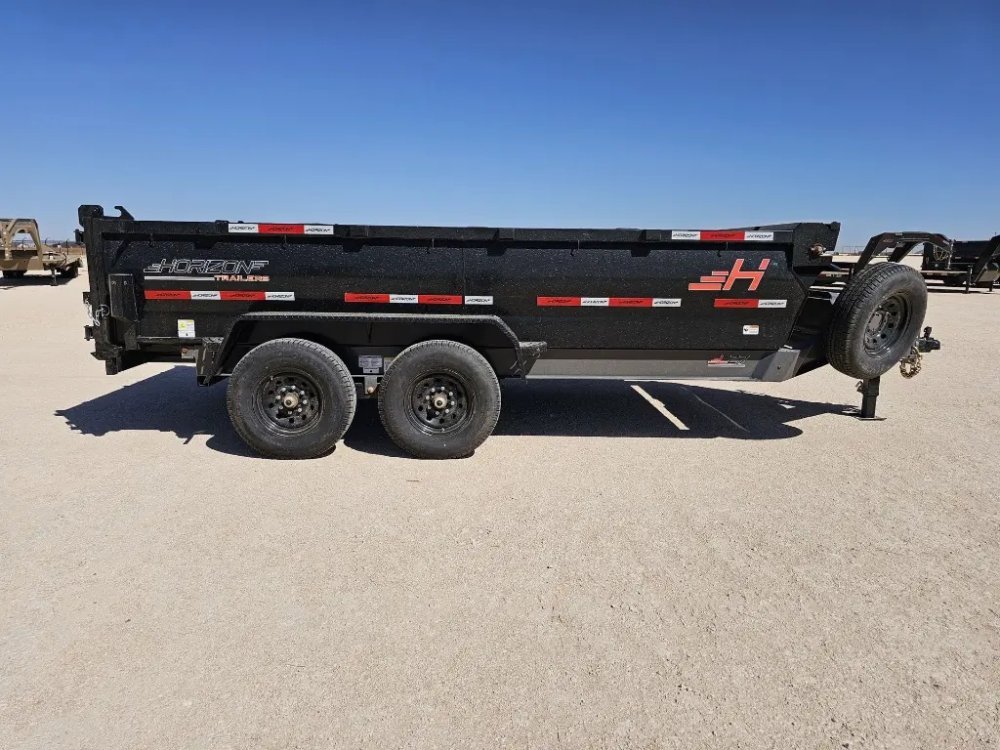 14' Horizon LZ7 Bumper Pull Dump Trailer 30" Side Walls - (2) 7K Axles