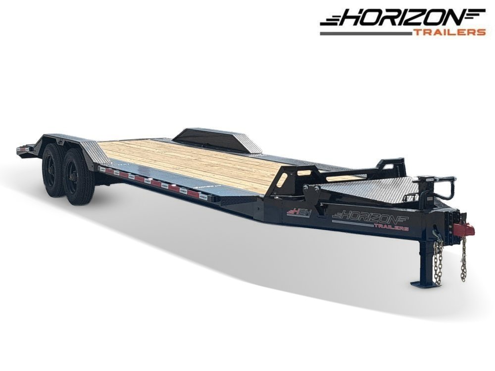 24' HEH Bumper Pull Equipment Trailer (2) 10K Axles, Drive Over Fenders, Slide In Ramps