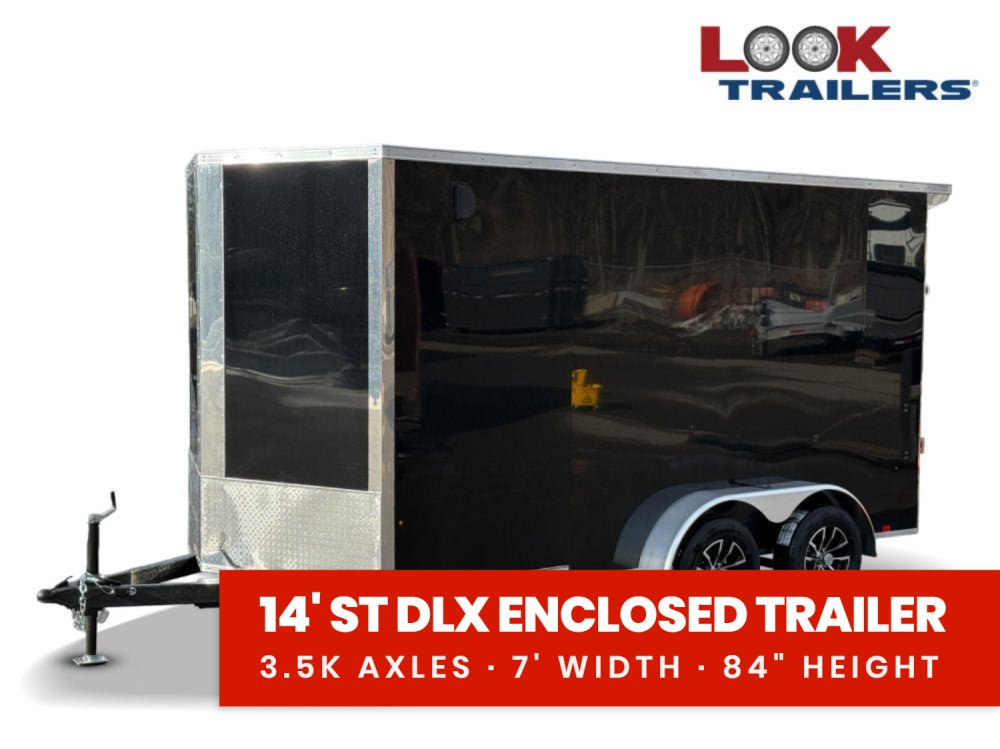 7 x 14 Look Trailers ST DLX Flat Top V Nose Enclosed Trailer - (2) 3.5k lb Axles