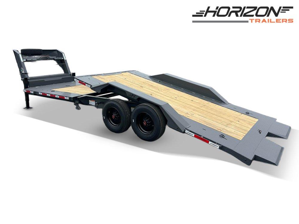 26' Horizon HET Gooseneck Equipment Tilt Trailer Drive Over Fenders - (2) 10K Axles