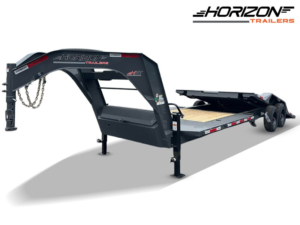 26' Horizon HET Gooseneck Equipment Tilt Trailer Drive Over Fenders - (2) 10K Axles