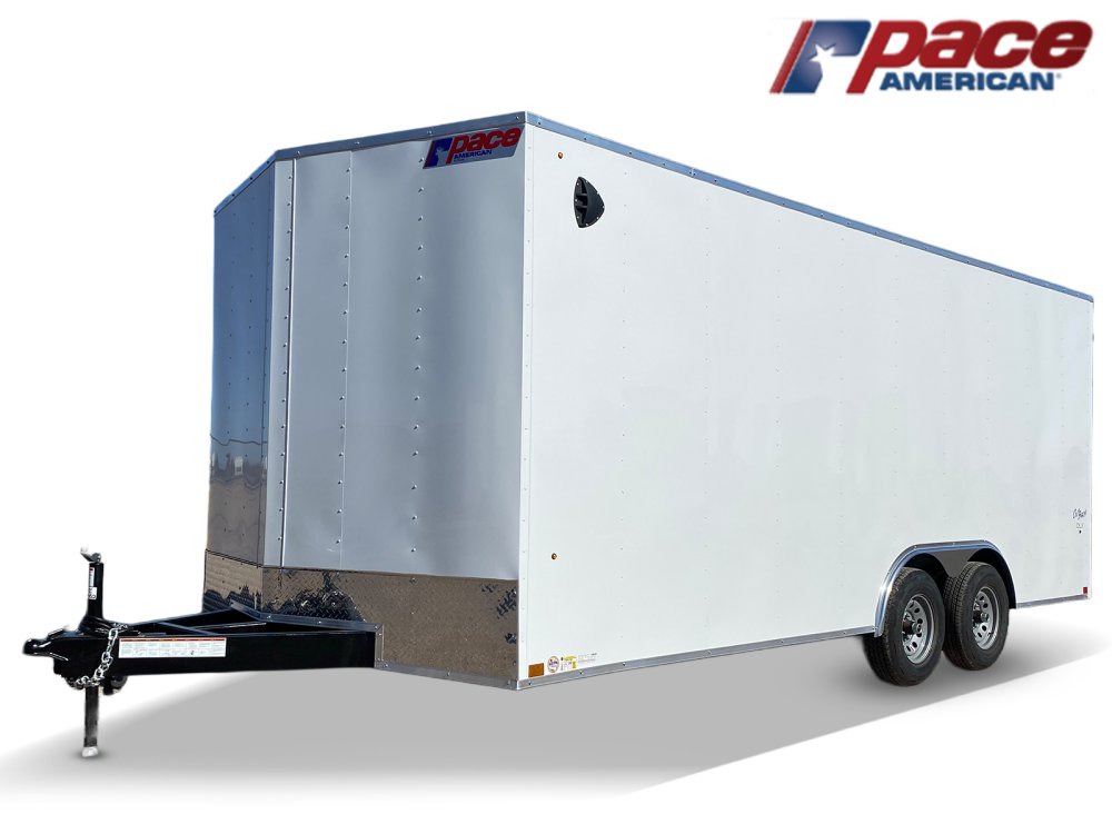 8.5 x 20 DX 10K Flat Top Sloped V Nose Car Hauler (2) - 5200 lb Axles
