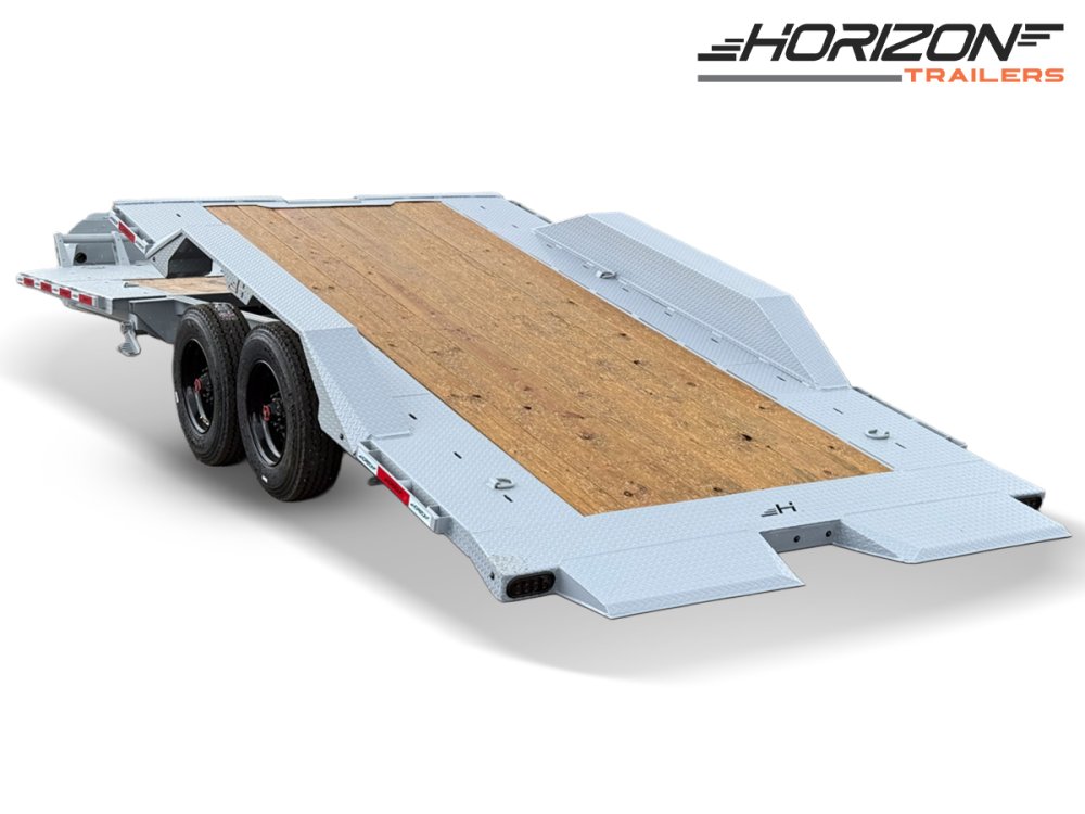 24' Horizon HET Bumper Pull Equipment Tilt Trailer Drive Over Fenders - (2) 10K Axles