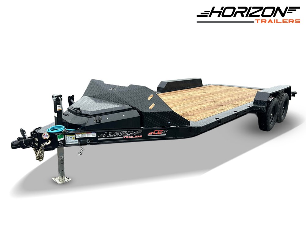 18' Horizon CEZ Bumper Pull Single Car Trailer - (2) 3.5k Axles