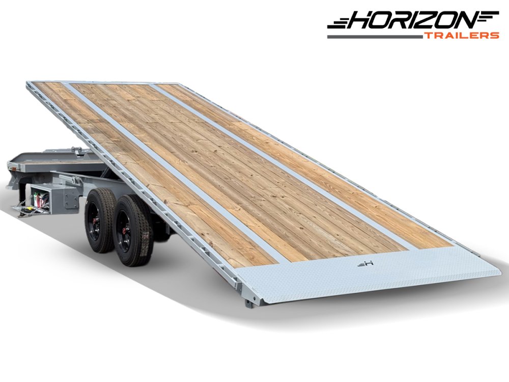 28' Horizon FTS Bumper Pull Hydraulic Deckover Tilt Trailer - (2) 10K Axles