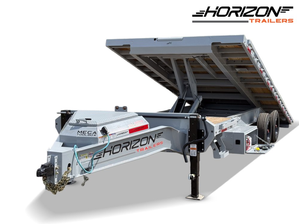 28' Horizon FTS Bumper Pull Hydraulic Deckover Tilt Trailer - (2) 10K Axles