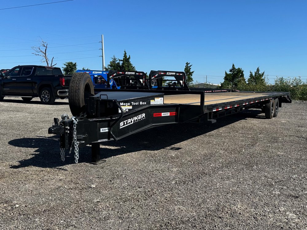 36' Stryker Stryker Bumper Pull Deckover Trailer Mega Ramps - (2) 8k Axles