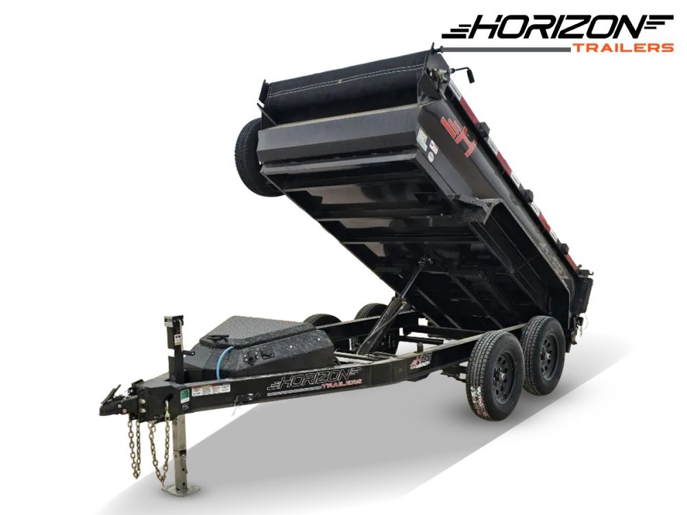 10' Horizon HZ5 Bumper Pull Dump Trailer 24" Side Walls - (2) 3.5K Axles