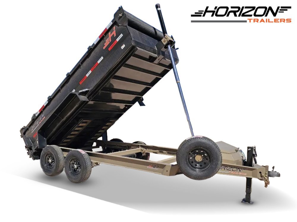 14' Horizon LZ7 Bumper Pull Dump Trailer 30" Side Walls - (2) 7K Axles