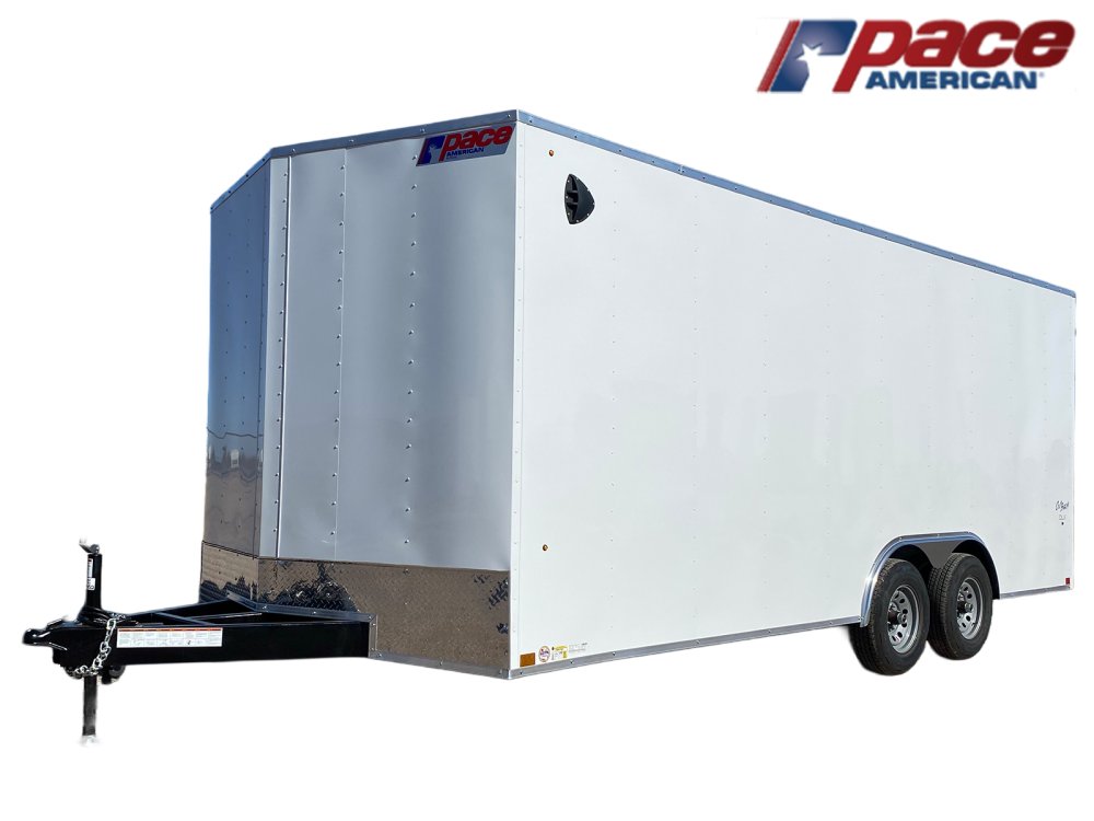 8.5 x 20 Outback DLX Flat Top V Nose Car Hauler (2) - 5200 lbs Axles