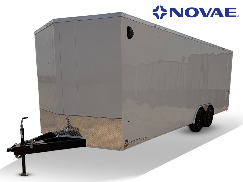 8.5 x 24 Outback DLX Flat Top V Nose Car Hauler (2) - 5200 lbs Axles