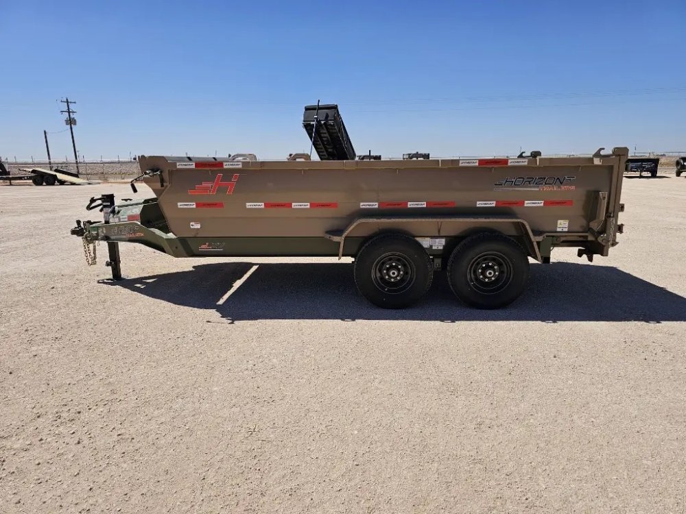 14' Horizon LZ7 Bumper Pull Dump Trailer 30" Side Walls - (2) 7K Axles
