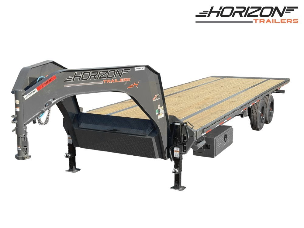 24' Horizon FFT Bumper Pull Full Deckover Tilt Trailer - (2) 10K Axles