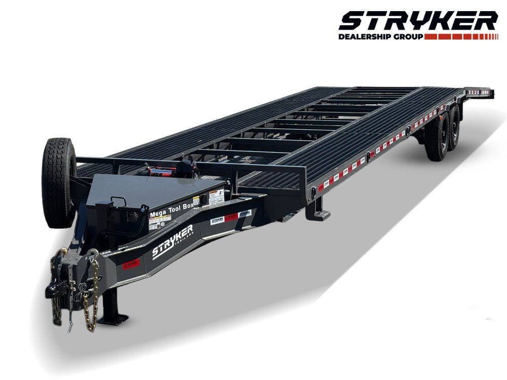 36' Stryker Bumper Pull Mesh Deck Multi Car Hauler - (2) 8k Axles